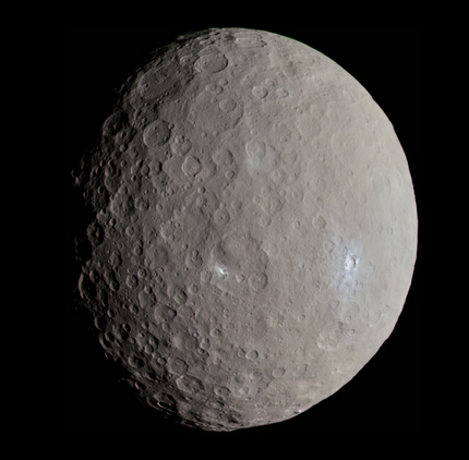 Dwarf planet Ceres - Image Credit: NASA / JPL-Caltech / UCLA / MPS / DLR / IDA / Justin Cowart Date	21 October 2015, 23:23 Source	Ceres - RC3 - Haulani Crater Author	Justin Cowart
